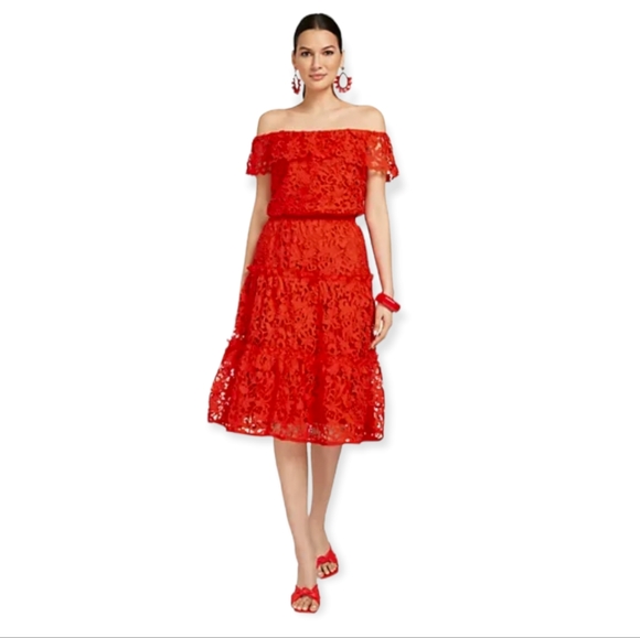 New York & Company Tiered Lace Midi Skirt NWT size XXL - Picture 3 of 8